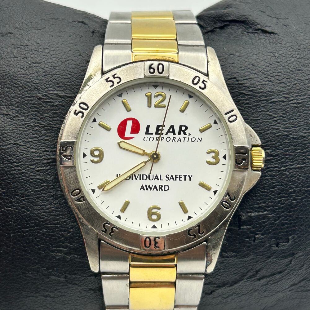 Lear Corporation Two-tone Diver/Sport Design Watch Working New Battery
